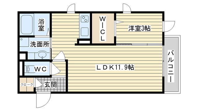 茨木市駅前の賃貸物件間取画像