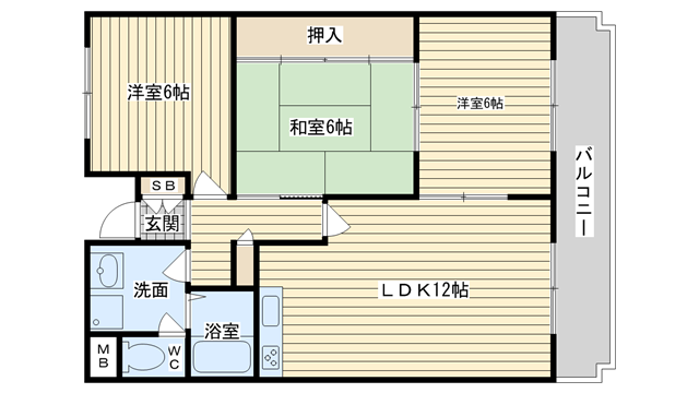 茨木市東太田の賃貸物件間取画像