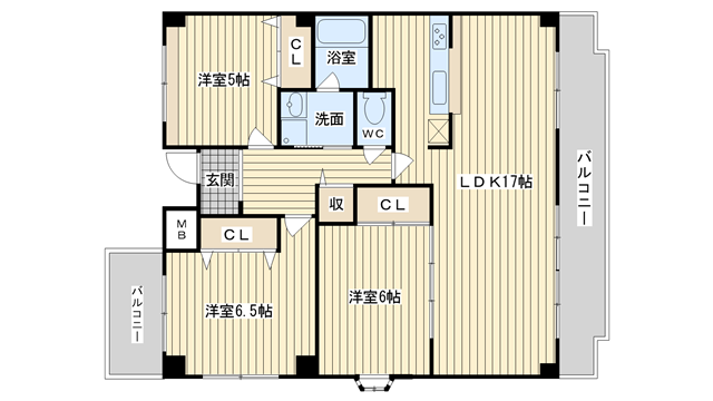 茨木市沢良宜浜の賃貸物件間取画像