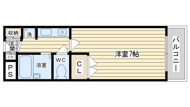 茨木市稲葉町の賃貸物件間取画像