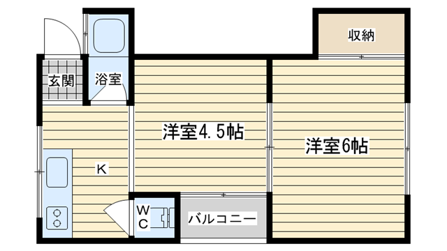 茨木市丑寅の賃貸物件間取画像