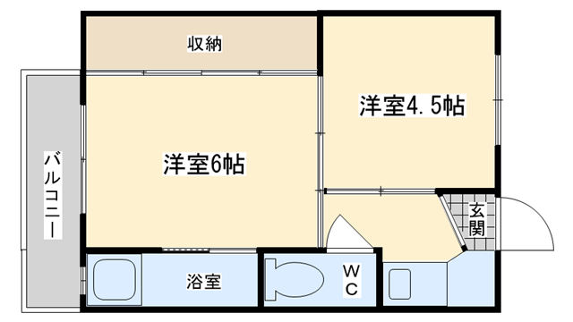 茨木市西福井の賃貸物件間取画像