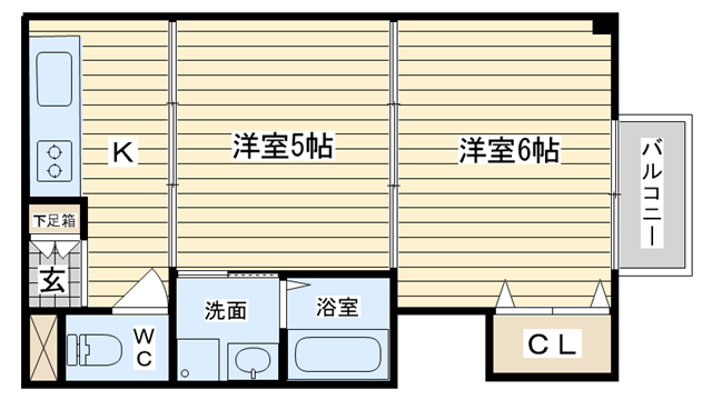 茨木市竹橋町の賃貸物件間取画像