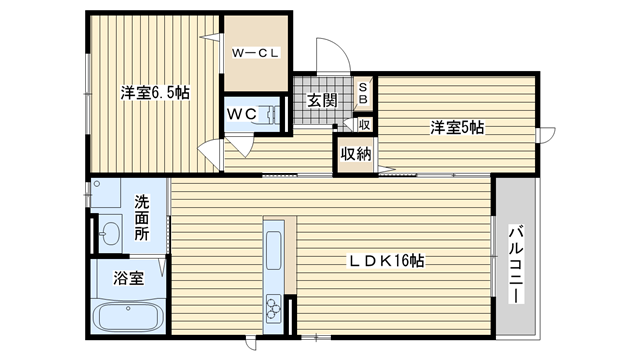 茨木市上中条の賃貸物件間取画像