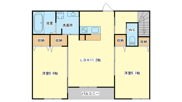 茨木市大池の賃貸物件間取画像