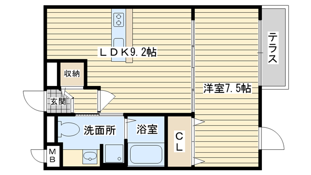 茨木市耳原の賃貸物件間取画像