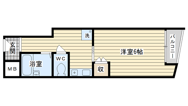 茨木市中津町の賃貸物件間取画像