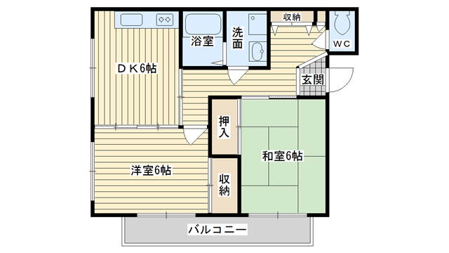 茨木市上中条の賃貸物件間取画像