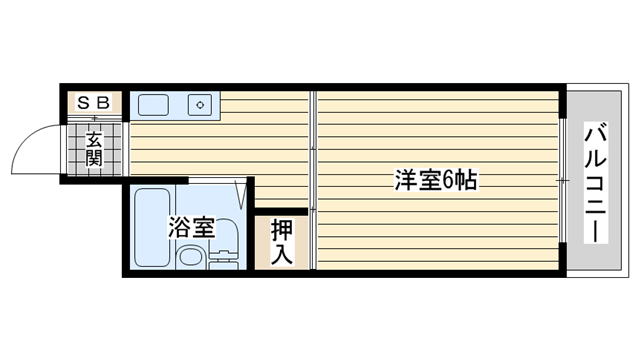 茨木市中津町の賃貸物件間取画像