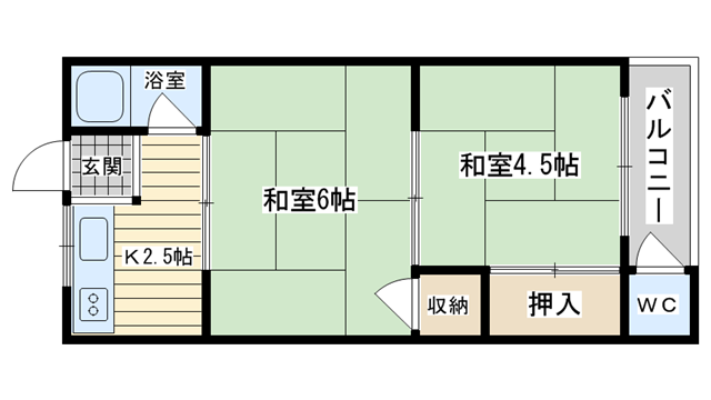 茨木市丑寅の賃貸物件間取画像