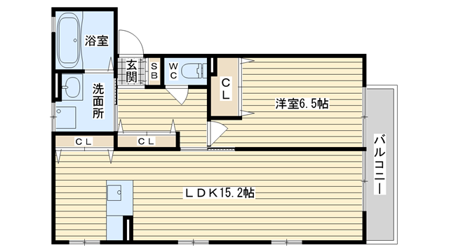 茨木市郡山の賃貸物件間取画像