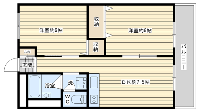 茨木市中穂積の賃貸物件間取画像