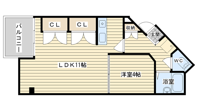 茨木市奈良町の賃貸物件間取画像