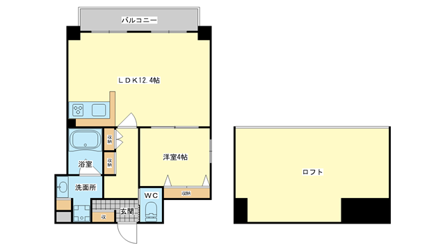 茨木市駅前の賃貸物件間取画像