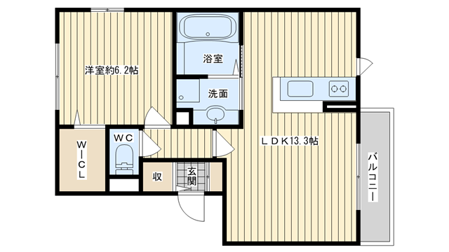 茨木市島の賃貸物件間取画像