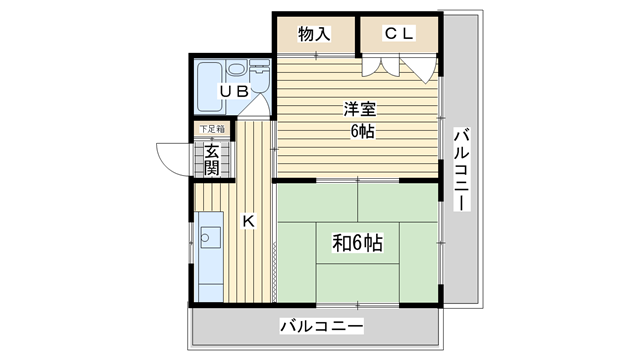 茨木市天王の賃貸物件間取画像