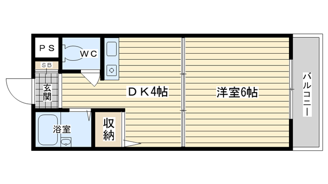 茨木市中総持寺町の賃貸物件間取画像