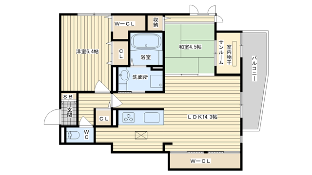 茨木市橋の内の賃貸物件間取画像