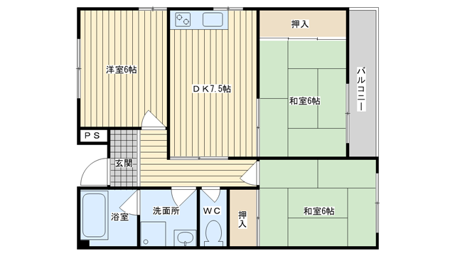 茨木市新和町の賃貸物件間取画像