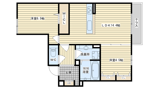 茨木市水尾の賃貸物件間取画像