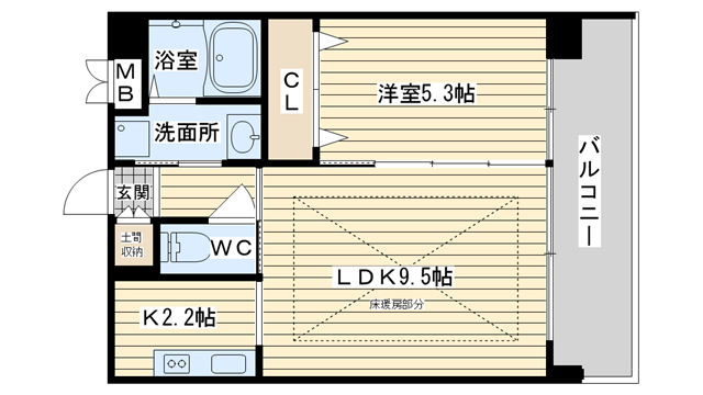 茨木市彩都やまぶきの賃貸物件間取画像