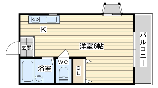 茨木市東奈良の賃貸物件間取画像