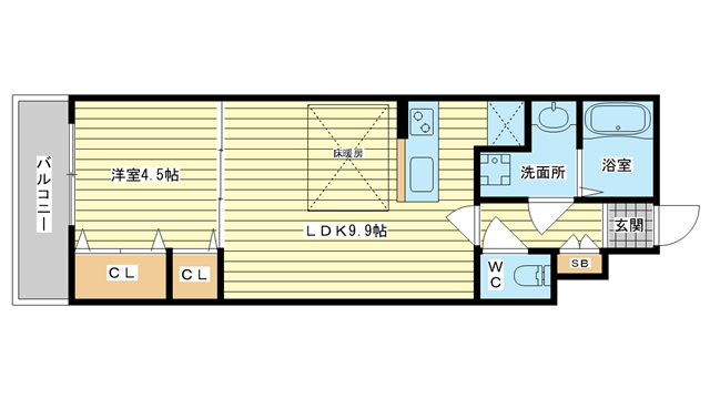 茨木市南春日丘の賃貸物件間取画像