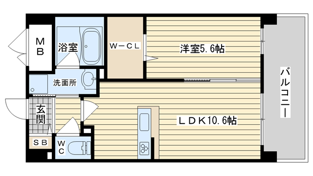 茨木市西田中町の賃貸物件間取画像