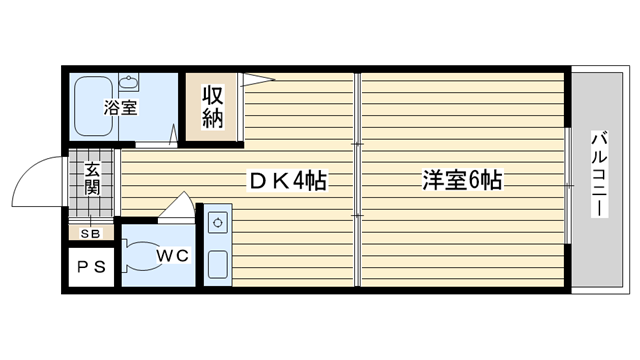 茨木市中総持寺町の賃貸物件間取画像