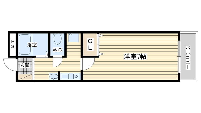 茨木市東奈良の賃貸物件間取画像