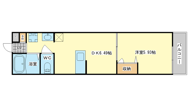 茨木市上野町の賃貸物件間取画像