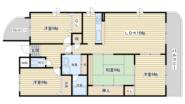 茨木市真砂の賃貸物件間取画像