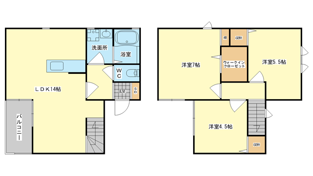 茨木市彩都やまぶきの賃貸物件間取画像