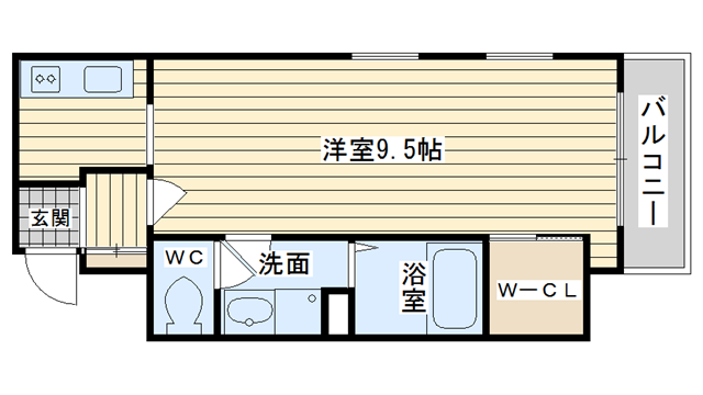 茨木市西中条町の賃貸物件間取画像