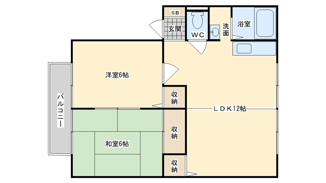 茨木市南耳原の賃貸物件間取画像