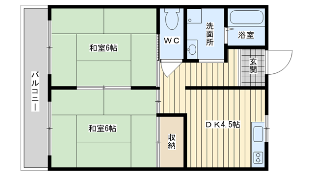 茨木市水尾の賃貸物件間取画像