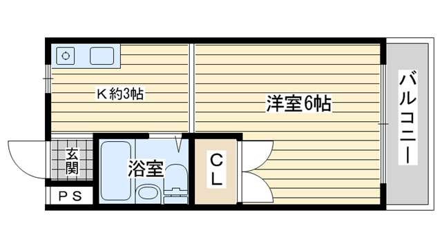 茨木市沢良宜東町の賃貸物件間取画像