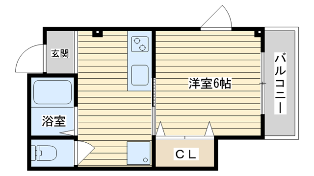 茨木市玉櫛の賃貸物件間取画像