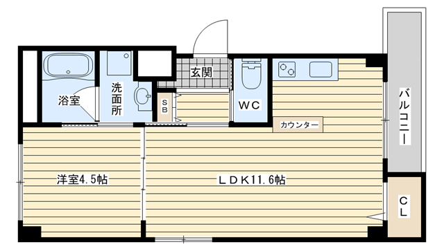 茨木市中穂積の賃貸物件間取画像