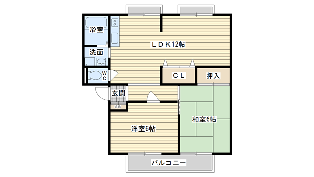 茨木市南耳原の賃貸物件間取画像