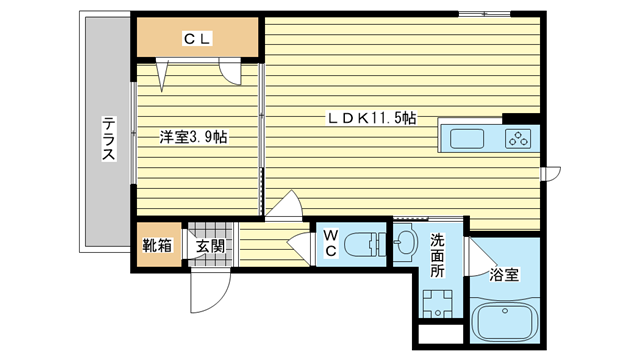 茨木市大住町の賃貸物件間取画像