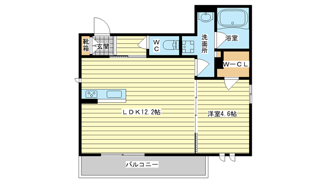 茨木市大住町の賃貸物件間取画像