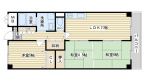 茨木市真砂の賃貸物件間取画像