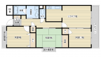 茨木市桑田町の賃貸物件間取画像