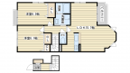 茨木市上穂積の賃貸物件間取画像