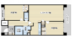 茨木市東中条町の賃貸物件間取画像