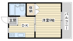 茨木市稲葉町の賃貸物件間取画像